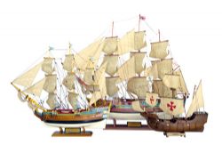 Wooden boat model